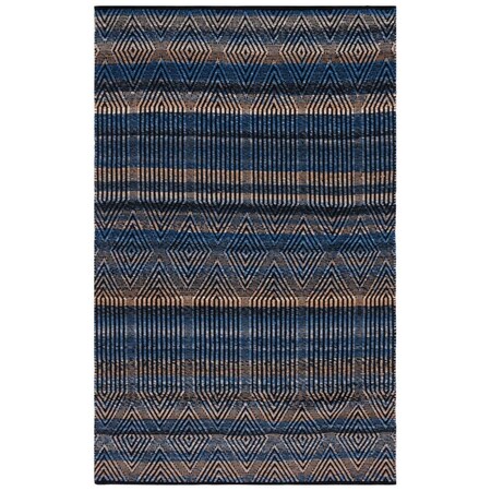 Safavieh 5 x 8 ft. Natural Hand Woven Rectangle Area Rug, Blue & Orange NAT932M-5